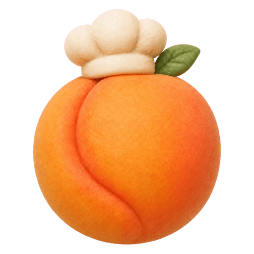 ChefSphere logo: an apricot wearing a chef's hat